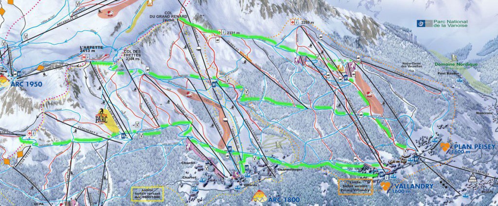 Retours à skis à Peisey-Vallandry