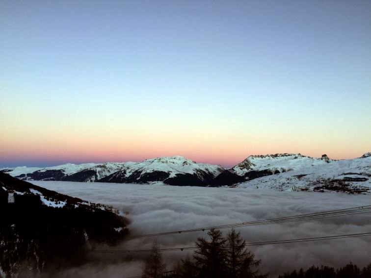 Coucher de soleil à Peisey-Vallandry