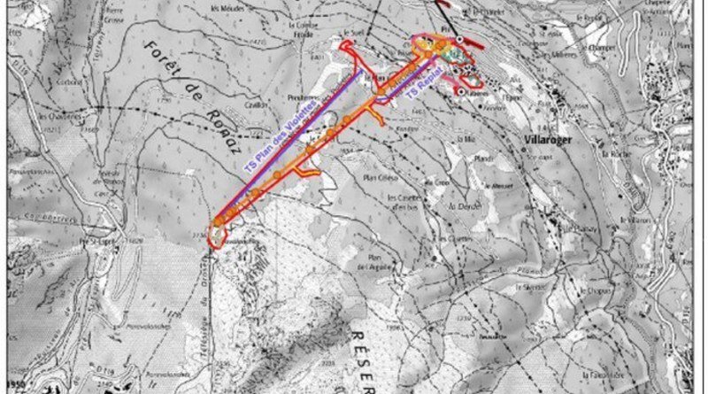 Plan de la nouvelle télécabine de Villaroger