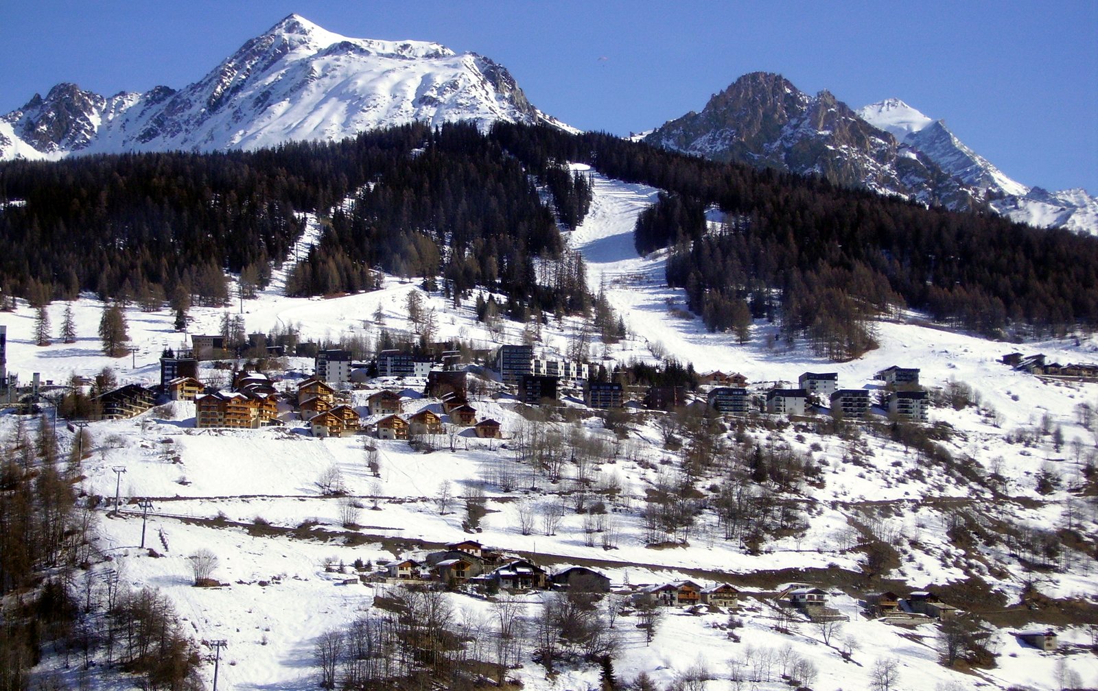 Plan Peisey vue de Montchavin-les-Coches