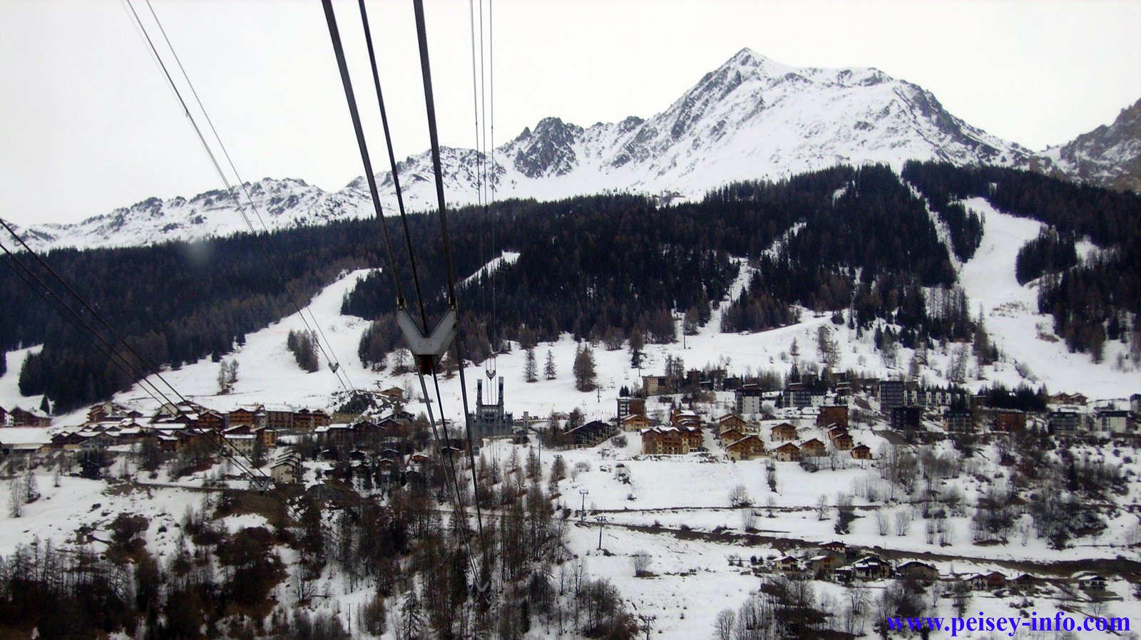 Plan Peisey vue du Vanoise Express