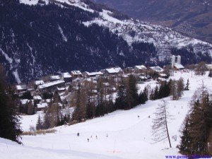 Plan Peisey vue des Pistes